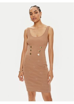 Pinko Sukienka dzianinowa Cactuis 102879 A1LK Beżowy Slim Fit ze sklepu MODIVO w kategorii Sukienki - zdjęcie 183945812