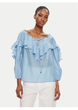 Pinko Bluzka Bones 103586 A1X2 Niebieski Regular Fit ze sklepu MODIVO w kategorii Bluzki damskie - zdjęcie 183945881