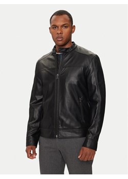 Sisley Kurtka z imitacji skóry 2KLSSN036 Czarny Slim Fit ze sklepu MODIVO w kategorii Kurtki męskie - zdjęcie 183946022