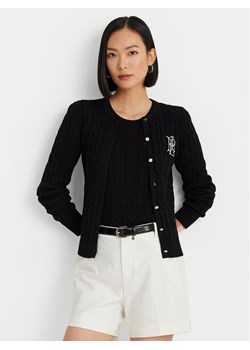 Lauren Ralph Lauren Kardigan 200932225003 Czarny Slim Fit - id: 0000303563974 - marki Ralph Lauren - 183946271 Lauren Ralph Lauren Kardigan 200932225003 Czarny Slim Fit ze sklepu MODIVO w kategorii Swetry damskie - zdjęcie 183946271