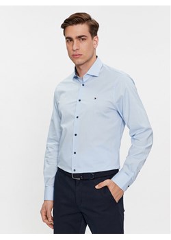 Tommy Hilfiger Koszula Cl Stretch Poplin Contrast Shirt MW0MW34259 Błękitny Regular Fit ze sklepu MODIVO w kategorii Koszule męskie - zdjęcie 183946331