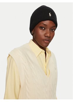 Polo Ralph Lauren Czapka 455954355007 Czarny ze sklepu MODIVO w kategorii Czapki zimowe damskie - zdjęcie 183946332