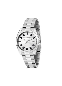 KARL LAGERFELD Zegarek R0553101514 Srebrny ze sklepu MODIVO w kategorii Zegarki - zdjęcie 183946411