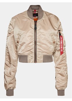 Alpha Industries Kurtka bomber MA-1 136008 Beżowy Loose Fit ze sklepu MODIVO w kategorii Kurtki damskie - zdjęcie 183946434