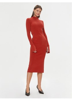 Patrizia Pepe Sukienka dzianinowa 2A2612/K002-R808 Czerwony Slim Fit ze sklepu MODIVO w kategorii Sukienki - zdjęcie 183946533