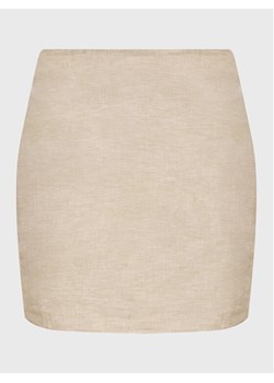 Gina Tricot Spódnica mini 19942 Beżowy Regular Fit ze sklepu MODIVO w kategorii Spódnice - zdjęcie 183946551