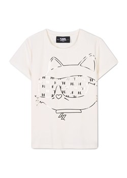 Karl Lagerfeld Kids T-Shirt Z30447 M Écru Regular Fit ze sklepu MODIVO w kategorii Bluzki dziewczęce - zdjęcie 183946552