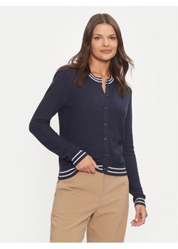 United Colors Of Benetton Kardigan 1SMYE501O Granatowy Regular Fit - id: 0000304302398 - marki United Colors Of Benetton - 183946653 United Colors Of Benetton Kardigan 1SMYE501O Granatowy Regular Fit ze sklepu MODIVO w kategorii Swetry damskie - zdjęcie 183946653