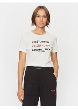 Aeronautica Militare T-Shirt 232TS2165DJ496 Biały Regular Fit ze sklepu MODIVO w kategorii Bluzki damskie - zdjęcie 183946742
