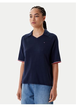 Tommy Hilfiger Polo WW0WW45694 Écru Regular Fit ze sklepu MODIVO w kategorii Bluzki damskie - zdjęcie 183946753