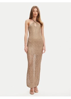 Guess Sukienka dzianinowa W5YK48 Z37G0 Beżowy Slim Fit ze sklepu MODIVO w kategorii Sukienki - zdjęcie 183946793