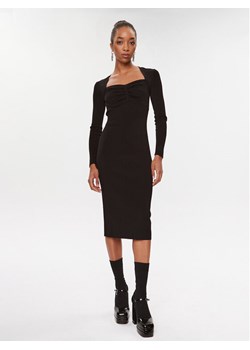 KARL LAGERFELD Sukienka dzianinowa 235W1312 Czarny Slim Fit ze sklepu MODIVO w kategorii Sukienki - zdjęcie 183946870