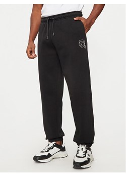 KARL LAGERFELD Spodnie dresowe 705443 544908 Czarny Regular Fit ze sklepu MODIVO w kategorii Spodnie męskie - zdjęcie 183946904