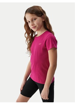 4F T-Shirt 4FJWSS24TTSHF1110 Różowy Regular Fit ze sklepu MODIVO w kategorii Bluzki dziewczęce - zdjęcie 183946931