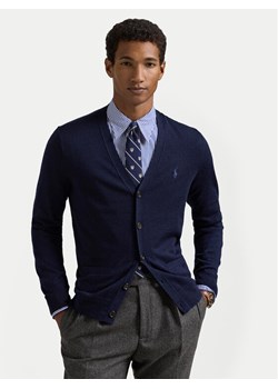 Polo Ralph Lauren Kardigan 710946144001 Granatowy Slim Fit ze sklepu MODIVO w kategorii Swetry męskie - zdjęcie 183947223