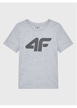4F T-Shirt HJZ22-JTSM002 Szary Regular Fit ze sklepu MODIVO w kategorii T-shirty chłopięce - zdjęcie 183947230