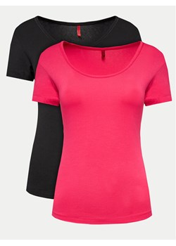 Hugo Komplet 2 t-shirtów Twin 50469660 Różowy Regular Fit ze sklepu MODIVO w kategorii Bluzki damskie - zdjęcie 183947311