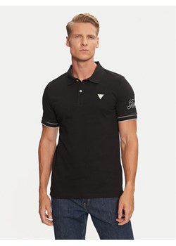Guess Polo M4BP60 K7O64 Czarny Slim Fit ze sklepu MODIVO w kategorii T-shirty męskie - zdjęcie 183947353