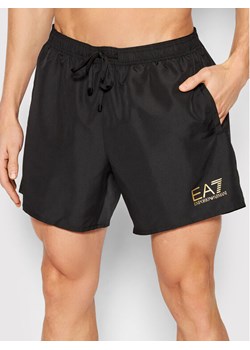 EA7 Emporio Armani Szorty kąpielowe 902000 CC721 00120 Czarny Regular Fit ze sklepu MODIVO w kategorii Kąpielówki - zdjęcie 183947411