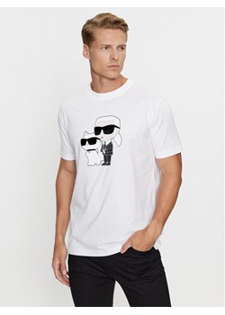 KARL LAGERFELD T-Shirt 755061 534241 Biały Regular Fit ze sklepu MODIVO w kategorii T-shirty męskie - zdjęcie 183947422