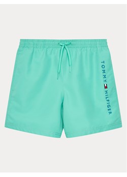 Tommy Hilfiger Szorty kąpielowe UB0UB00487 Zielony Regular Fit ze sklepu MODIVO w kategorii Kąpielówki chłopięce - zdjęcie 183947464