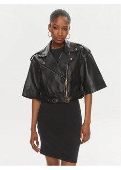 Versace Jeans Couture Kurtka skórzana 76HAVP02 Czarny Regular Fit ze sklepu MODIVO w kategorii Kurtki damskie - zdjęcie 183947573