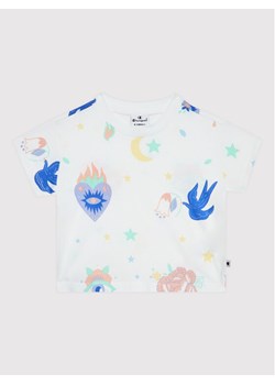 Champion T-Shirt All-Over Colourful Print 404400 Biały Custom Fit ze sklepu MODIVO w kategorii Bluzki dziewczęce - zdjęcie 183947770