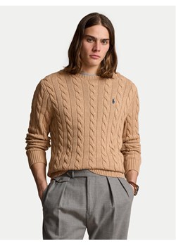 Polo Ralph Lauren Sweter 710775885014 Beżowy Regular Fit ze sklepu MODIVO w kategorii Swetry męskie - zdjęcie 183947851