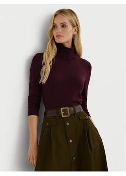 LAUREN RALPH LAUREN Golf 200940470007 Bordowy Slim Fit ze sklepu MODIVO w kategorii Swetry damskie - zdjęcie 183948073