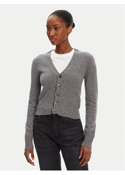 AMI PARIS Kardigan FKC127.005 Szary Regular Fit ze sklepu MODIVO w kategorii Swetry damskie - zdjęcie 183948092