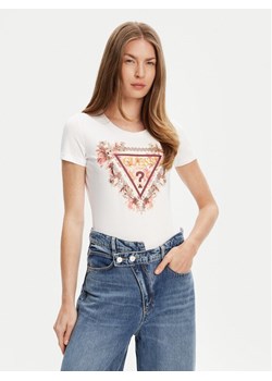 Guess T-Shirt W5YI08 J1314 Biały Regular Fit ze sklepu MODIVO w kategorii Bluzki damskie - zdjęcie 183948123