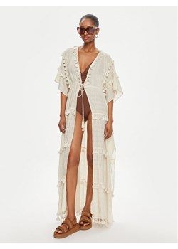 LOLA CASADEMUNT Kimono LS2416055 Écru Relaxed Fit ze sklepu MODIVO w kategorii Odzież plażowa - zdjęcie 183948171