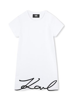 Karl Lagerfeld Kids Sukienka codzienna Z30454 S Biały Regular Fit ze sklepu MODIVO w kategorii Sukienki dziewczęce - zdjęcie 183948353