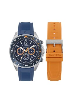 Nautica Zegarek Sporty SET NAPBSS504 Srebrny ze sklepu MODIVO w kategorii Zegarki - zdjęcie 183948383