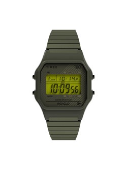 Timex Zegarek T80 TW2U94000 Zielony ze sklepu MODIVO w kategorii Zegarki - zdjęcie 183948421