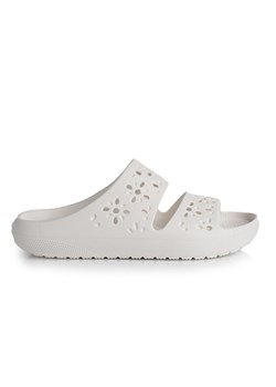 Crocs Klapki Classic Floral Cutout Sandal 210966 Biały ze sklepu MODIVO w kategorii Klapki damskie - zdjęcie 183948602