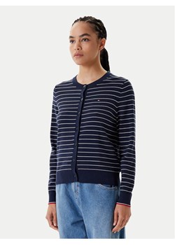 Tommy Hilfiger Kardigan WW0WW42370 Granatowy Regular Fit ze sklepu MODIVO w kategorii Swetry damskie - zdjęcie 183948942
