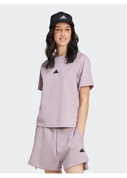 adidas T-Shirt Z.N.E. IP1553 Fioletowy Regular Fit ze sklepu MODIVO w kategorii Bluzki damskie - zdjęcie 183948950