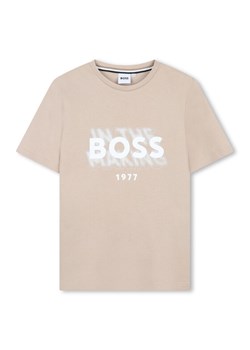 BOSS T-Shirt J52046 D Beżowy Regular Fit ze sklepu MODIVO w kategorii T-shirty chłopięce - zdjęcie 183949014