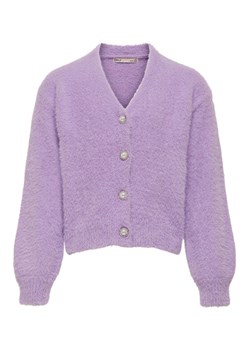 Kids ONLY Kardigan 15306451 Fioletowy Regular Fit ze sklepu MODIVO w kategorii Swetry dziewczęce - zdjęcie 183949024