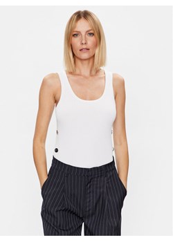 MICHAEL Michael Kors Top MS36P9U33D Biały Slim Fit ze sklepu MODIVO w kategorii Bluzki damskie - zdjęcie 183949071