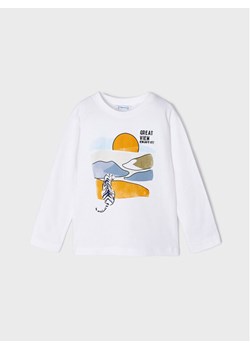 Mayoral Bluzka 3025 Biały Regular Fit ze sklepu MODIVO w kategorii T-shirty chłopięce - zdjęcie 183949124