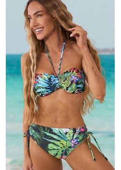 Góra od stroju kąpielowego bandeau Jungle Vibes, Kolor zielony-wzór, Rozmiar XS, Irall ze sklepu Intymna w kategorii Stroje kąpielowe - zdjęcie 183969001