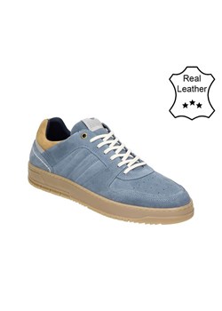 Bullboxer Skórzane sneakersy w kolorze niebieskim ze sklepu Limango Polska w kategorii Trampki męskie - zdjęcie 183969252