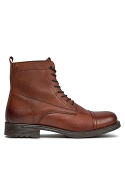 Kozaki Jack&Jones 12241142 Brązowy ze sklepu eobuwie.pl w kategorii Buty zimowe męskie - zdjęcie 183970003