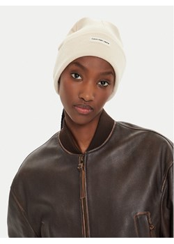 Czapka Calvin Klein Inst Patch Beanie K60K612322 Beżowy ze sklepu eobuwie.pl w kategorii Czapki zimowe damskie - zdjęcie 183970122