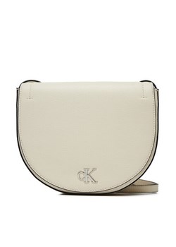 Torebka Calvin Klein Jeans Minimal Monogram K60K612718 Écru ze sklepu eobuwie.pl w kategorii Listonoszki - zdjęcie 183970334