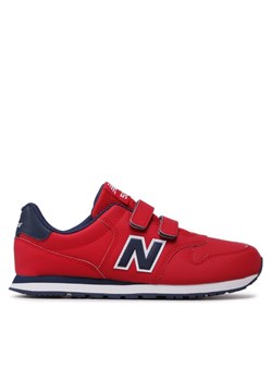 Sneakersy New Balance GV500TN1 Czerwony ze sklepu eobuwie.pl w kategorii Buty sportowe dziecięce - zdjęcie 183970831