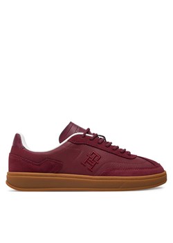 Sneakersy Tommy Hilfiger Heritage FW0FW08186 Bordowy ze sklepu eobuwie.pl w kategorii Buty sportowe damskie - zdjęcie 183971044