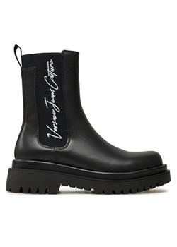 Sztyblety Versace Jeans Couture Drew 77VA3S60 Czarny ze sklepu eobuwie.pl w kategorii Botki - zdjęcie 183971164